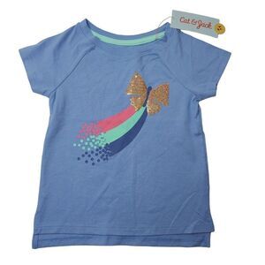 Toddler Girls Sequin Rainbow Butterfly Short Sleeve T-Shirt Cat & Jack Blue